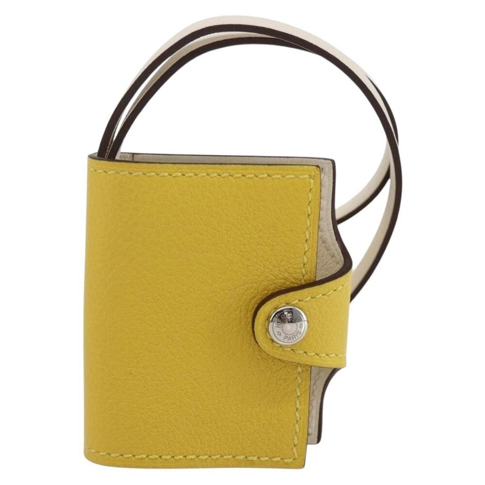 Hermes Ulysse Nano Bag Charm Leather Yellow